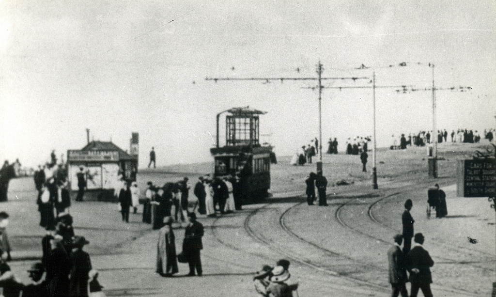 Blackpool 4 at Gynn. Photo courtesy of Crich TMS photo archive, date unknown.