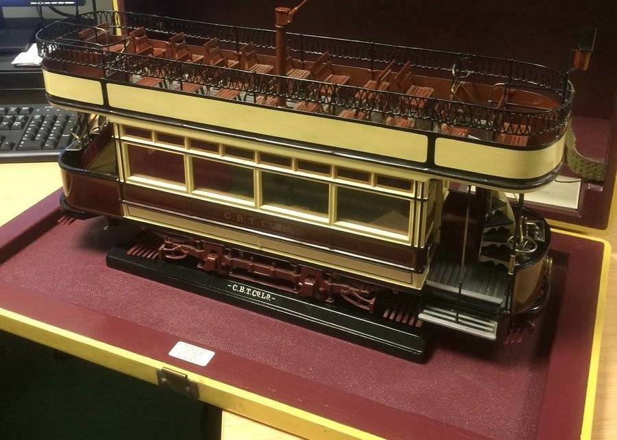 C.B.T. open top double-deck tramcar No 206