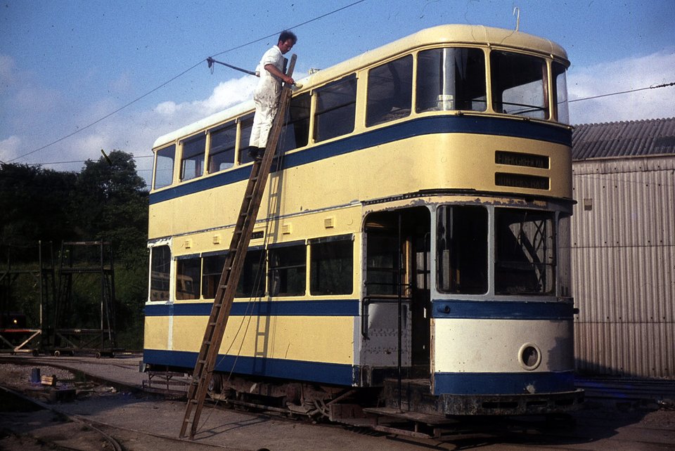 Volunteers at Crich painting 264. Richard Lomas, date unknown.