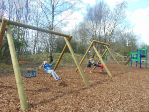 Girls on Swings