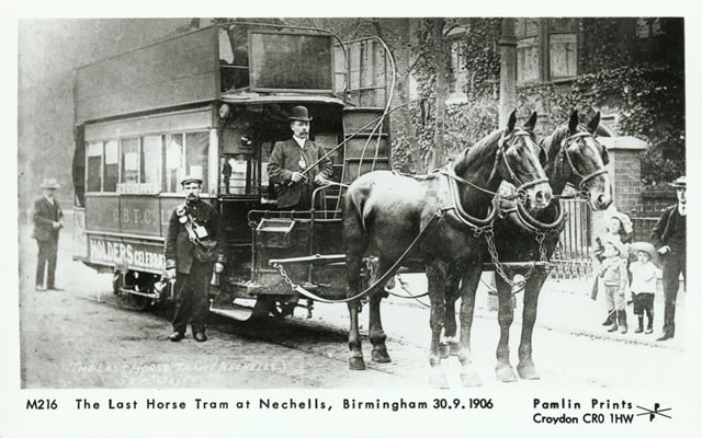 Birmingham double deck horse tram