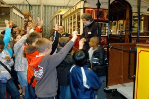 School children during a learning session at Crich