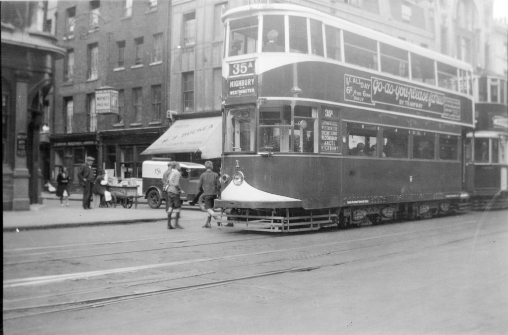 No. 1 in its original 'Bluebird' livery. Photo courtesy of Crich TMS photo archive.