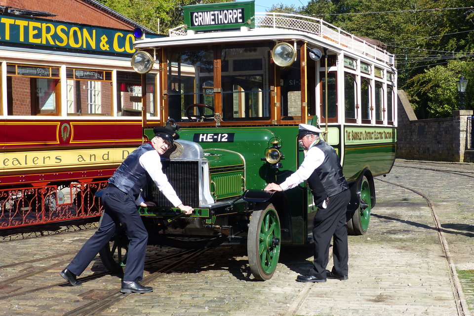 Barnsley bus no. 5 in the dopot yard during the TMS 60th anniversary celebrations on 21/9/2019. Photo: Jim Dignan