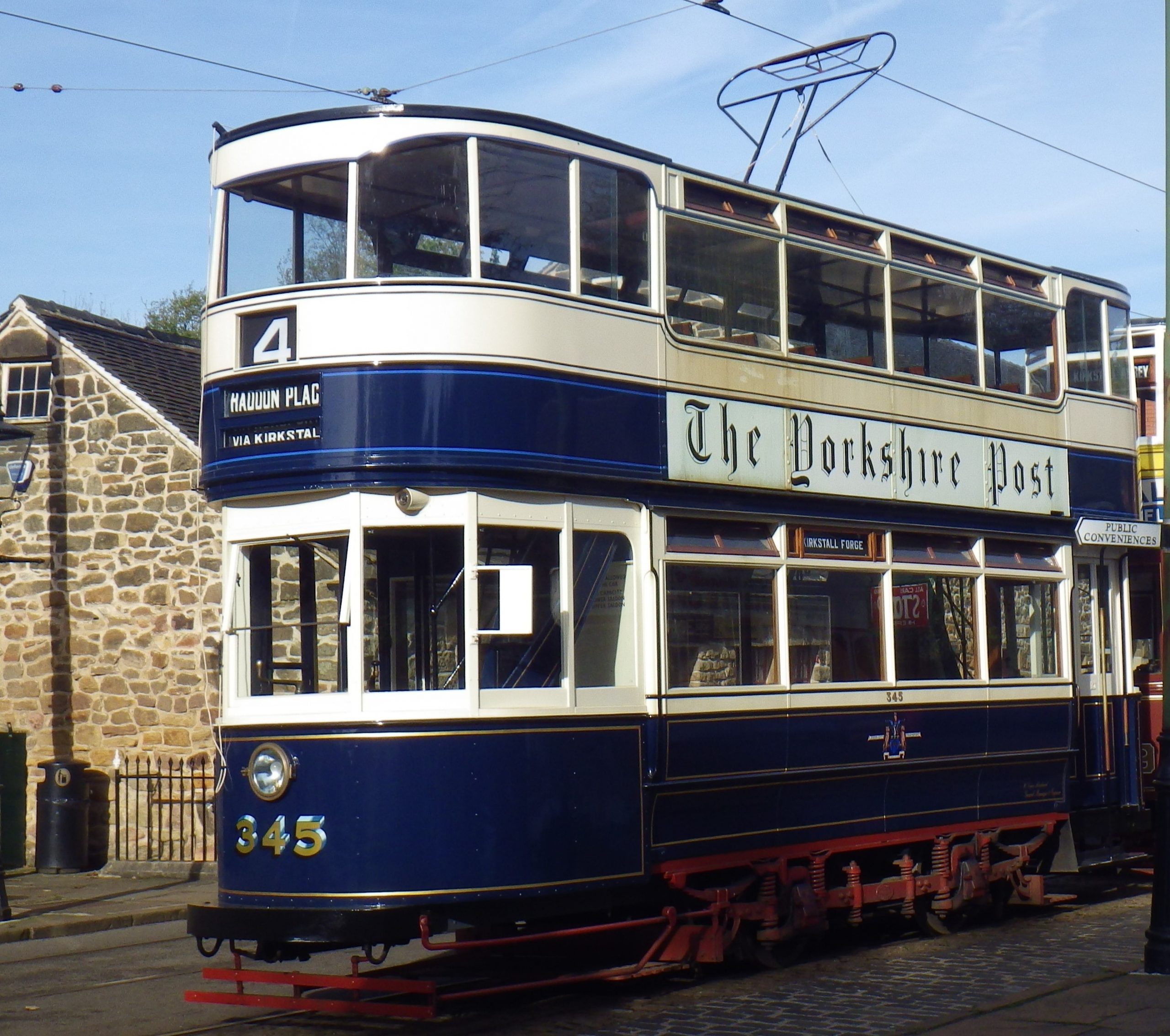 Leeds 345 in 2017 at Crich Tramway Village