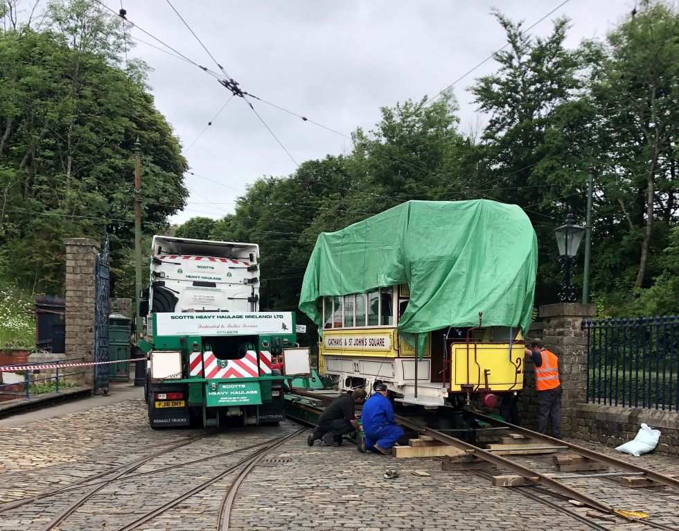 Loading onto Scott's transport at Crich