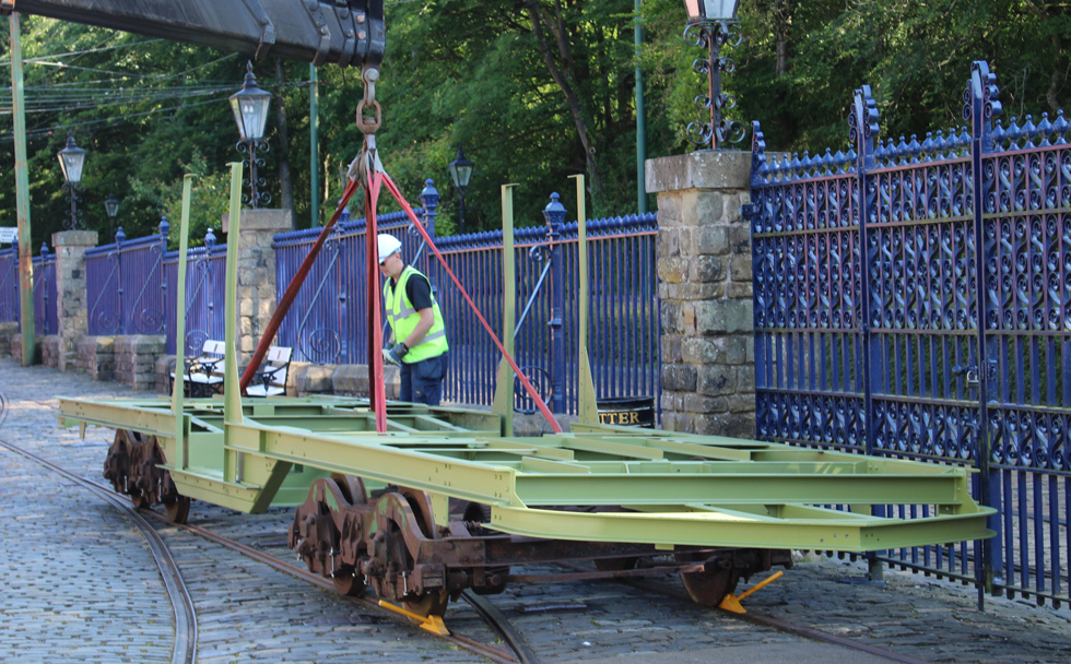 Truck arrives at Crich 