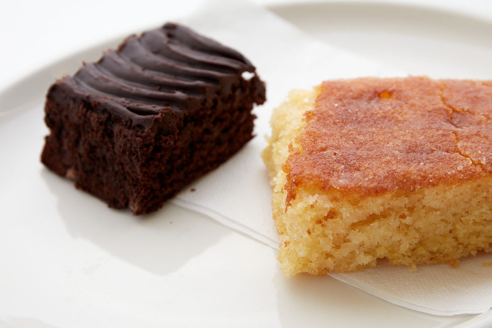 Afternoon Tea Brownie and Lemon Drizzle Cake
