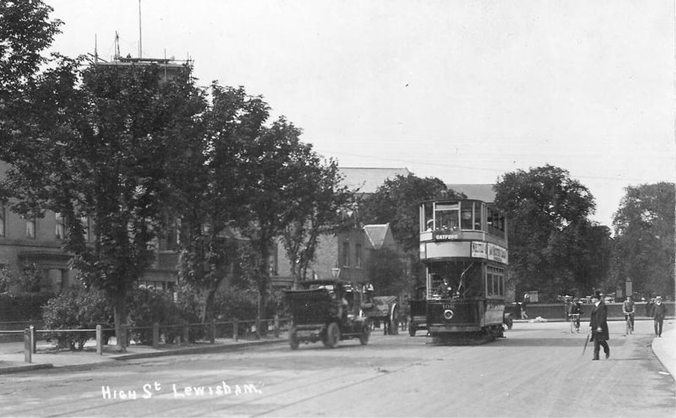 Photo courtesy of LCCTT collection. 106 on High Street, Lewisham. Date unknown but appears to have been taken between 1906 and 1910
