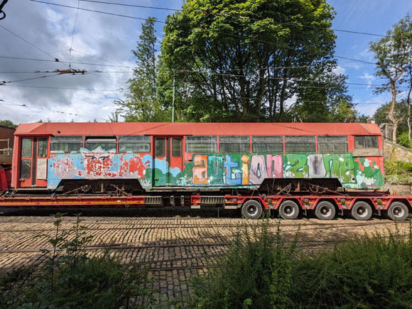 Blackpool 645 at Crich Tramway Village - photo Ian Rigg