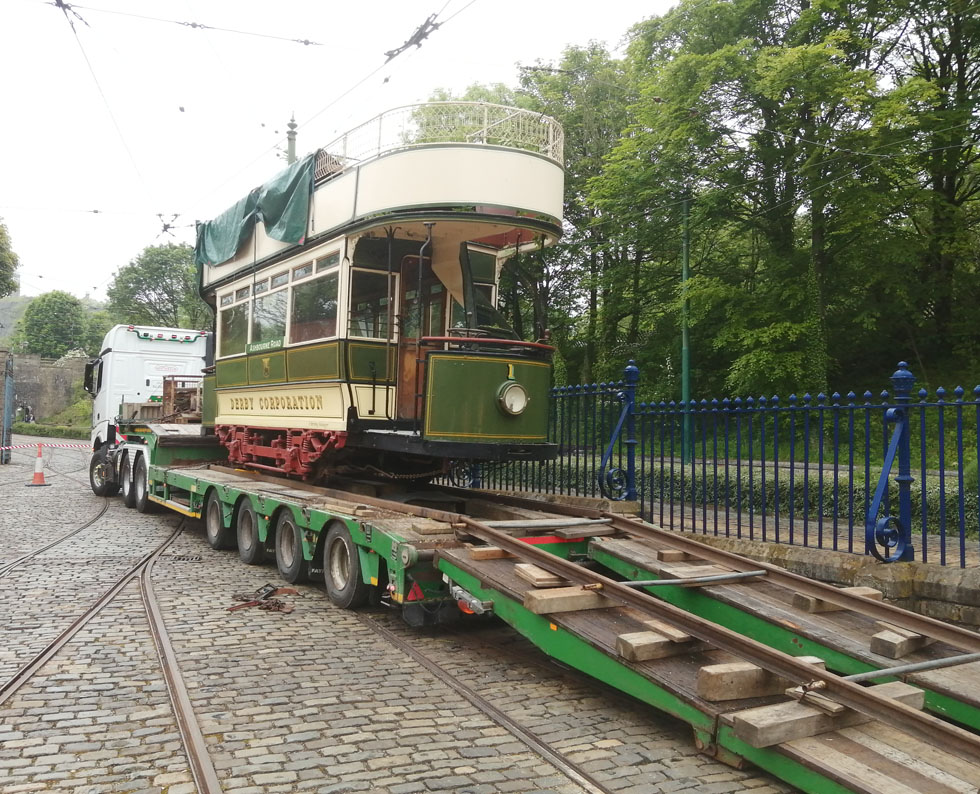 Derby 1 Arrives at Crich Prior to Refurbishment-Photo Dean Sharp -