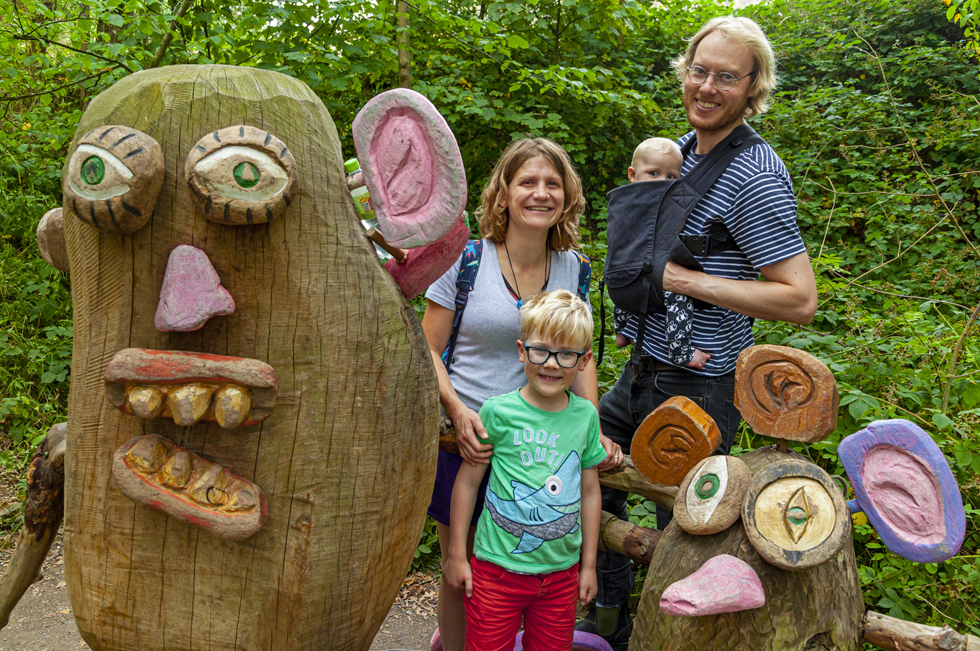 Family with Mr Potato Head